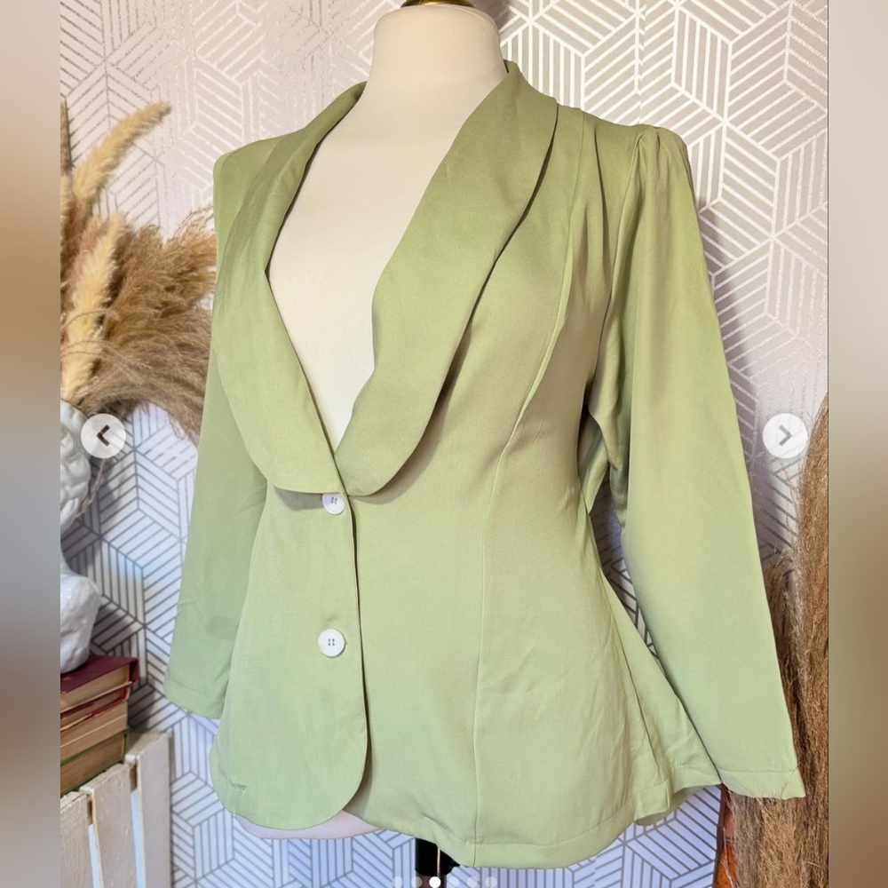 SHEIN Light Green Blazer